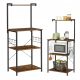  Songmics Küchenschrank 40 x 60 x 134 cm, Frontfarbe: Schwarz