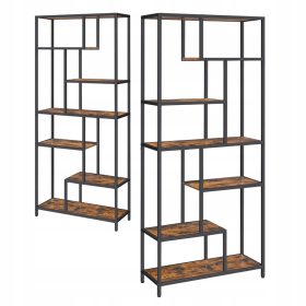    Songmics Industrialna Regal 80 cm x 180 cm x 30 cm, Brauntöne