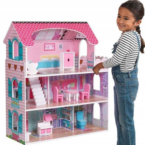  Ikonka Puppenhaus 70 cm rosa
