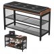  Songmics Schuhschrank mit Sitzfläche 80 x 48 x 30 cm schwarz