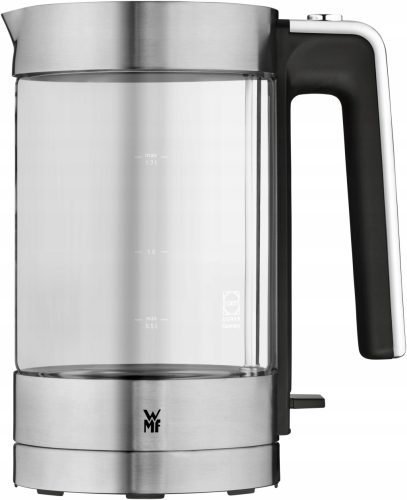  WMF Glas-Wasserkocher 1,7 l, Grau- und Silbertöne, transparent