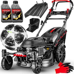    Cedrus Benzin-Rasenmäher mit Korb, 196 cm³ Fassungsvermögen. Korb 65 l, Schnittbreite 51 cm