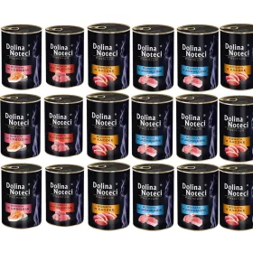    Dolina Noteci Premium Nassfutter für Katzen, Mischung aus 4 Geschmacksrichtungen, getreidefrei, 18 x 400