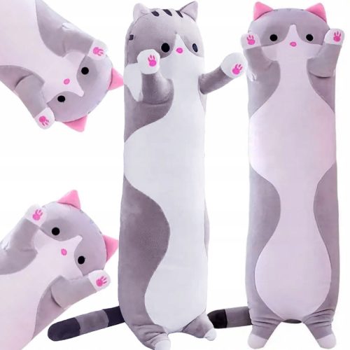  Langes Kätzchen-Maskottchen-Kissen, Plüschkatze, 90 cm, XXL