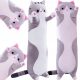  Langes Kätzchen-Maskottchen-Kissen, Plüschkatze, 90 cm, XXL