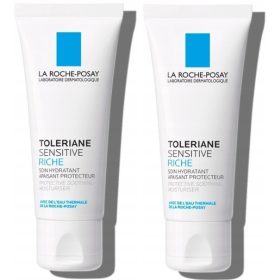   LA ROCHE-POSAY TOLERIANE SENSITIVE RICHE - Beruhigende Creme für trockene Haut, 2x 40 ml