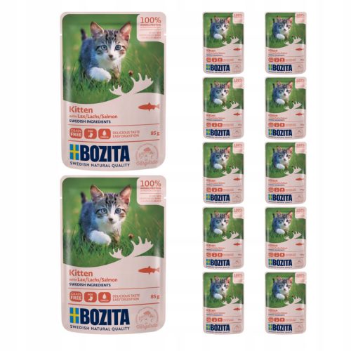  Bozita Nassfutter für Kätzchen, 85g-Beutel, Lachs