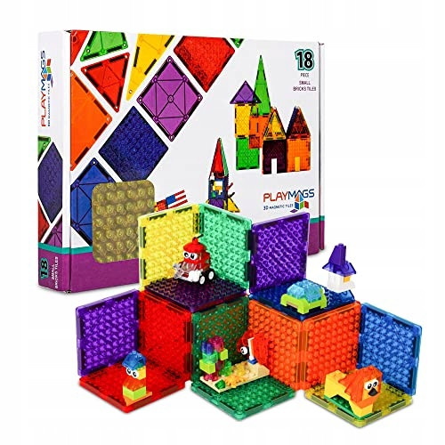 Playmags Magnetfliesen, magnetische Bausteine, exklusiver Magnetblock