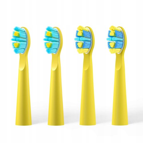  Köpfe Seago SG-2303 Kinderzahnbürstenköpfe, gelb, 4 Stück