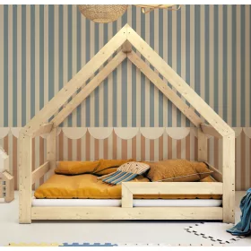  KrolikBeds Cottage-Bett, Flachdach, ohne Kamin, 80 x 160 cm