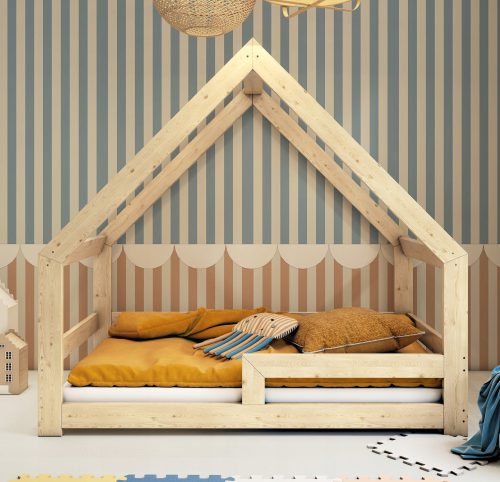 KrolikBeds Cottage-Bett, Flachdach, ohne Kamin, 80 x 160 cm