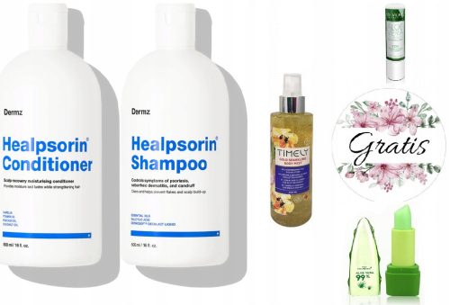 Healpsorin Shampoo + Conditioner Set 500ml - Pflege für trockene und juckende Kopfhaut