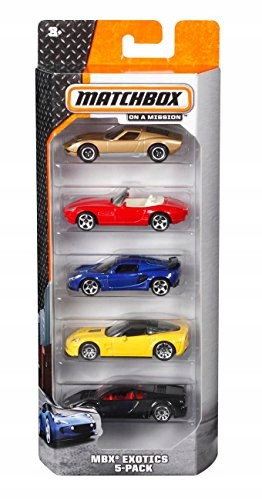  Mattel Matchbox 5er-Pack Fahrzeuge im Maßstab 1:64, 5 Spielzeugautos aus der Sammlung von Real