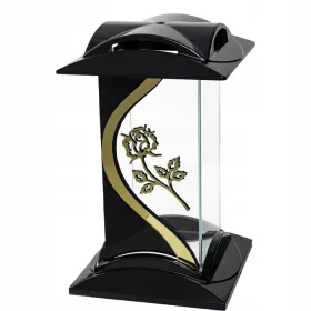  Schreinkerze HK-49 Quadratisch mit Rose 26cm