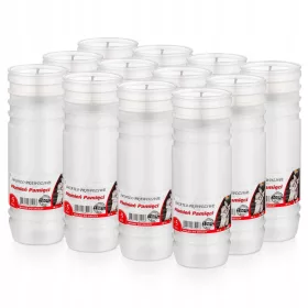  Einsätze für Kerzen Paraffinkerzen Flamme 5 Tage (12 Stk)