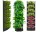  2× Decorya Blumentopf 105 cm x 30 x 105 cm schwarzer Kunststoff + CRABINER LEASH WEBSKI SCHLÜSSELRING SCHWARZ