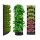  2× Decorya Blumentopf 105 cm x 30 x 105 cm schwarzer Kunststoff + CRABINER LEASH WEBSKI SCHLÜSSELRING SCHWARZ