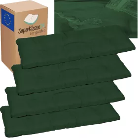    Gartenkissen für Hollywoodschaukel wasserdicht 120x38 - 4 Stück grün