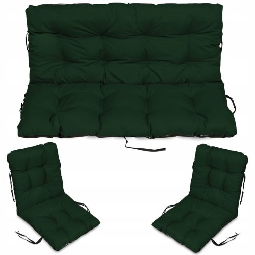  Wasserdichte Kissen für RATTAN-Möbel 180x60x50 2er-Set dunkelgrün