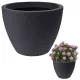  Vilde Blumentopf 48 cm x 48 x 37,5 cm Durchmesser 48 cm Kunststoff in den Farben Grau und Silber