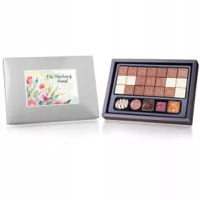   Exquisite Schokoladen-Telegramm "Ich liebe Dich, Mama" mit Pralinen