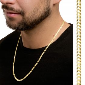    HERREN-GOLDKETTE, 585 VERGOLDET, 60 cm, VOLLGESCHMIEDET, 8g, 925 SILBER