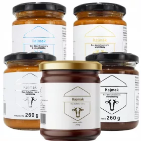   5x 260g Zuckerfreier Kajmak von Polder - Gemischte Geschmacksrichtungen