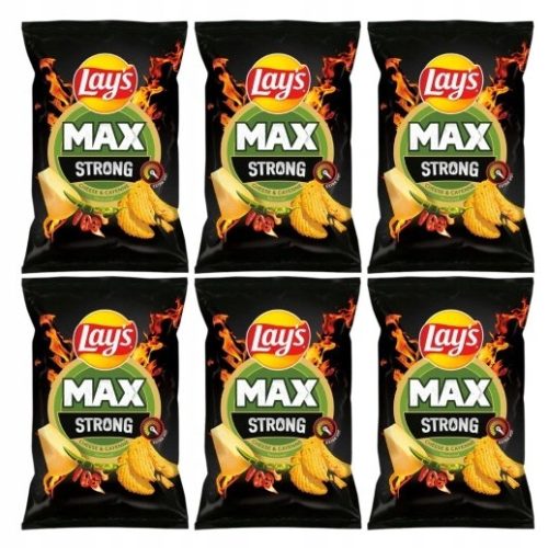 Lay's Max Strong Käse und Scharfe Paprika Chips, 6er-Pack (120g)