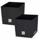  Kotarbau Blumentopf 22,5 cm x 22,5 x 23 cm Kunststoff Anthrazit