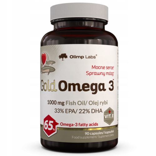 OLIMP Gold Omega 3 - Hochkonzentriertes Fischöl für Herz und Gehirn, 90 Kapseln
