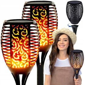  Solarlampe, schwarz, 78 cm, 2 Stk.