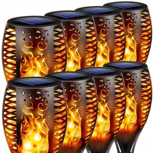  Steck-Solarlampe Elektrosite schwarz 78 cm 8 Stk.