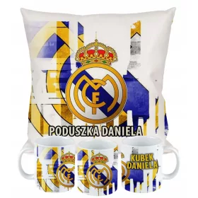    REAL MADRID BECHER-KISSEN-SET MADRID FÜR EIN FAN-GESCHENK + NAMEN-DESIGNS