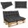  2 Kissen für Gartenbank Hollywoodschaukel Sitz wasserdicht 120x40 + 120x80cm