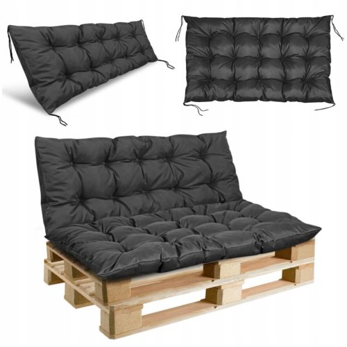  2 Kissen für Gartenbank Hollywoodschaukel Sitz wasserdicht 120x40 + 120x80cm