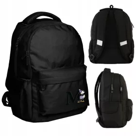   Schulrucksack für Jugendliche BeUniq, mit Laptopfach, Minnie Mouse Design, Schwarz