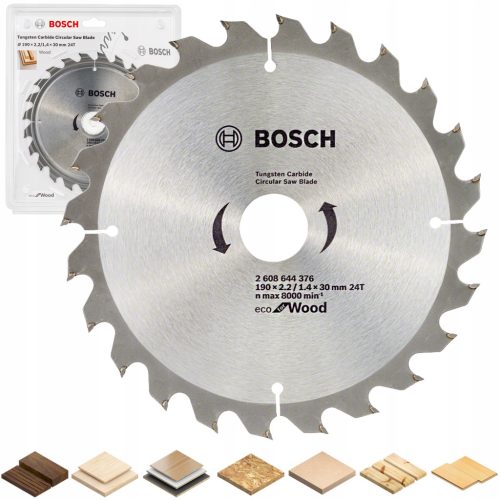  Bosch Eco for Wood 190 Scheibe 30 mm 24 Zähne