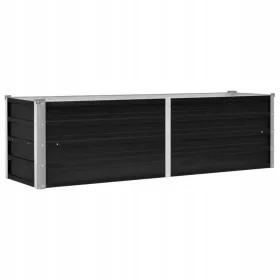    VidaXL Blumentopf 160 cm x 40 x 45 cm Durchmesser 1 cm Metalltöne in Grau und Silber