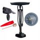  Buster Standpumpe für Fahrrad, Werkstatt, Auto, universal, 11 bar, Grautöne