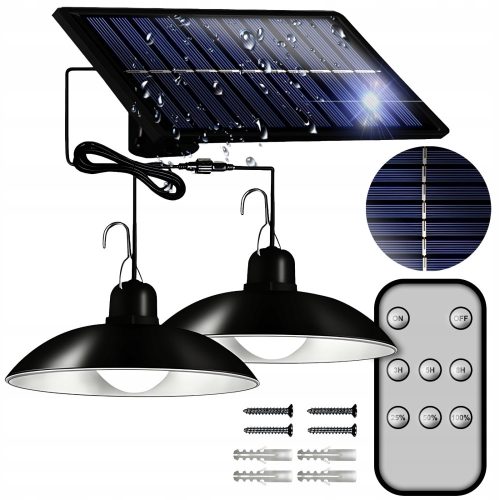  DOPPELTE SOLAR-LED-LAMPE, SEPARATER PANEL-KRONLEUCHTER