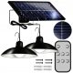  DOPPELTE SOLAR-LED-LAMPE, SEPARATER PANEL-KRONLEUCHTER