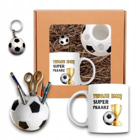    FOOTBALL PLAYER SET GIFT Toolbox Mug Keychain for Boy Fan BIRTHDAY