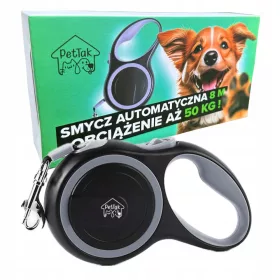    AUTOMATISCHES HUNDELEINENBAND MIT SCHLOSS PETTAK STARK, ROLLBAR, 50 kg, 8 m
