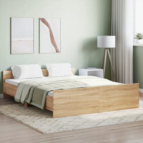  VidaXL holzähnliches Bett 3203749 140x200 Sonoma-Eiche