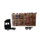  AUTO-REGAL-ORGANISATOR HOT WHEELS 80 FÄCHER AUS HOLZ + LKW