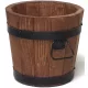  Drewdon-Blumentopf, 28 cm x 28 x 26 cm, Durchmesser 28 cm, Holztöne in Braun und Beige