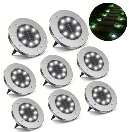  Vergionic eingebettete Solarlampe, Silber, 13 cm, 4 Stk.