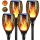 Forever Speed eingebettete Solarlampe, schwarz, 78 cm, 4 Stk.