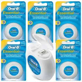    ORAL-B Essential Floss NICHT GEWACHSTE ZAHNseide, Minze, 50 m – 5 Stück