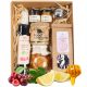  Korb-Geschenkbox-Geschenkset | Himbeersirup-Tee-Honig-Geschenke